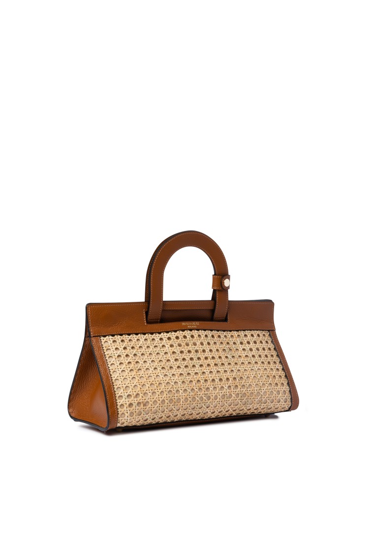 Shop Avenue 67 Carol Baguette Bag With Vienna Straw Accents