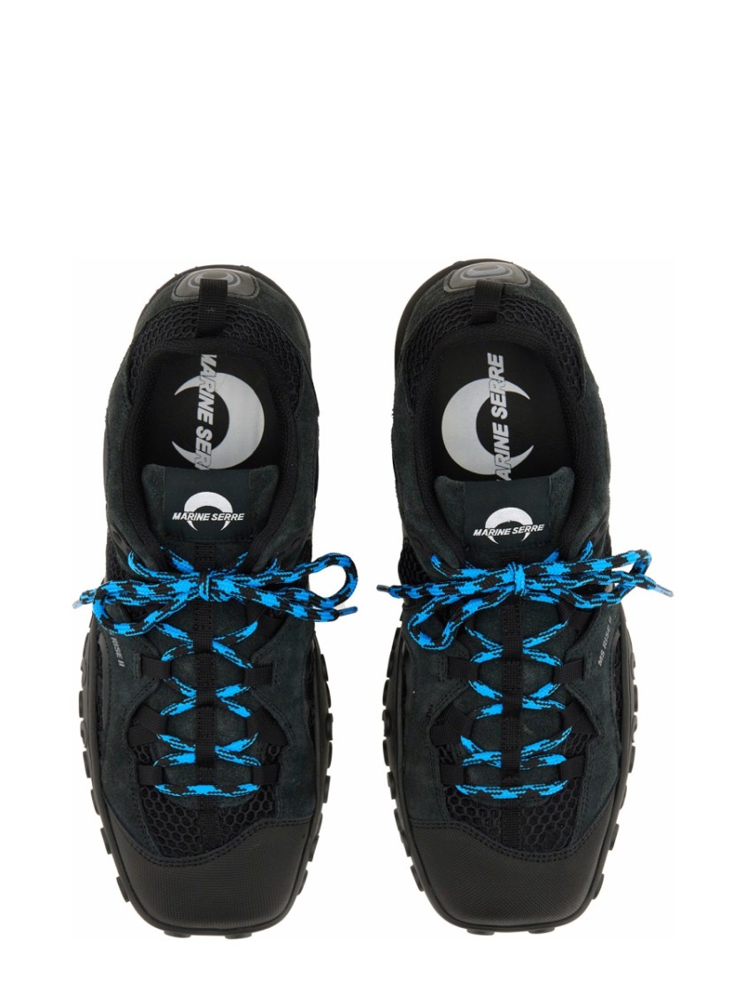 Marine Serre Black Leather Sneakers