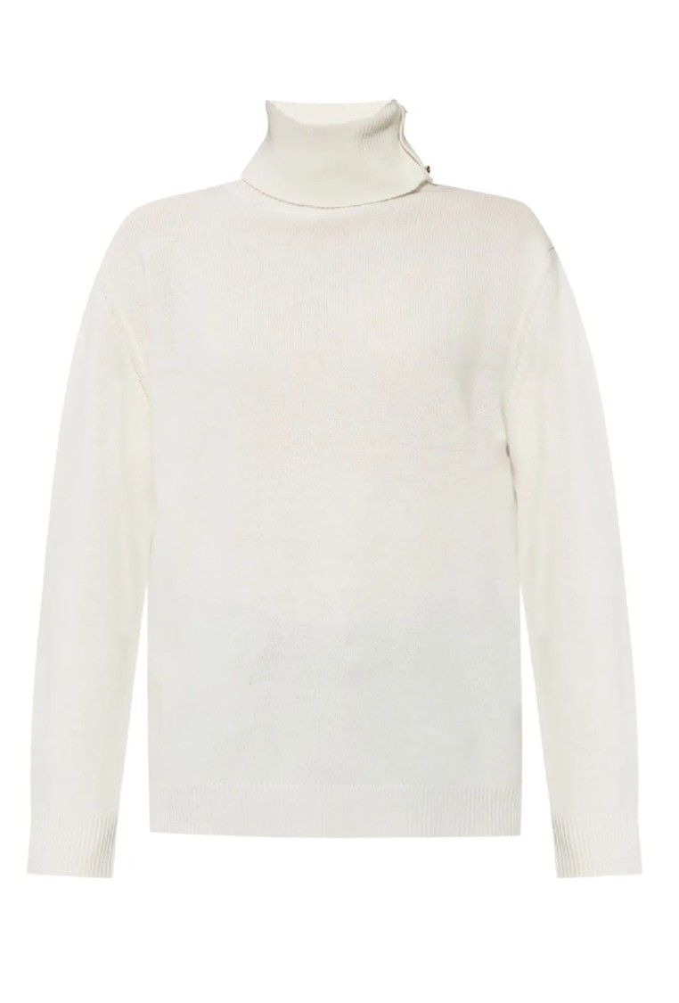 Fabiana Filippi Textured Knit Turtleneck Sweater In White