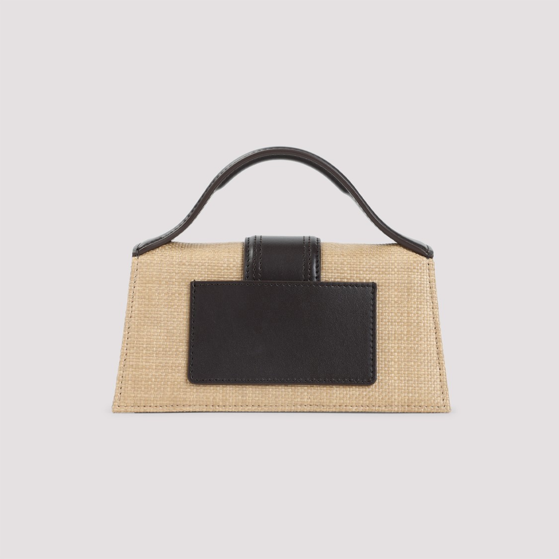 Jacquemus Natural Beige Raffia Le Bambino Handbag In Brown