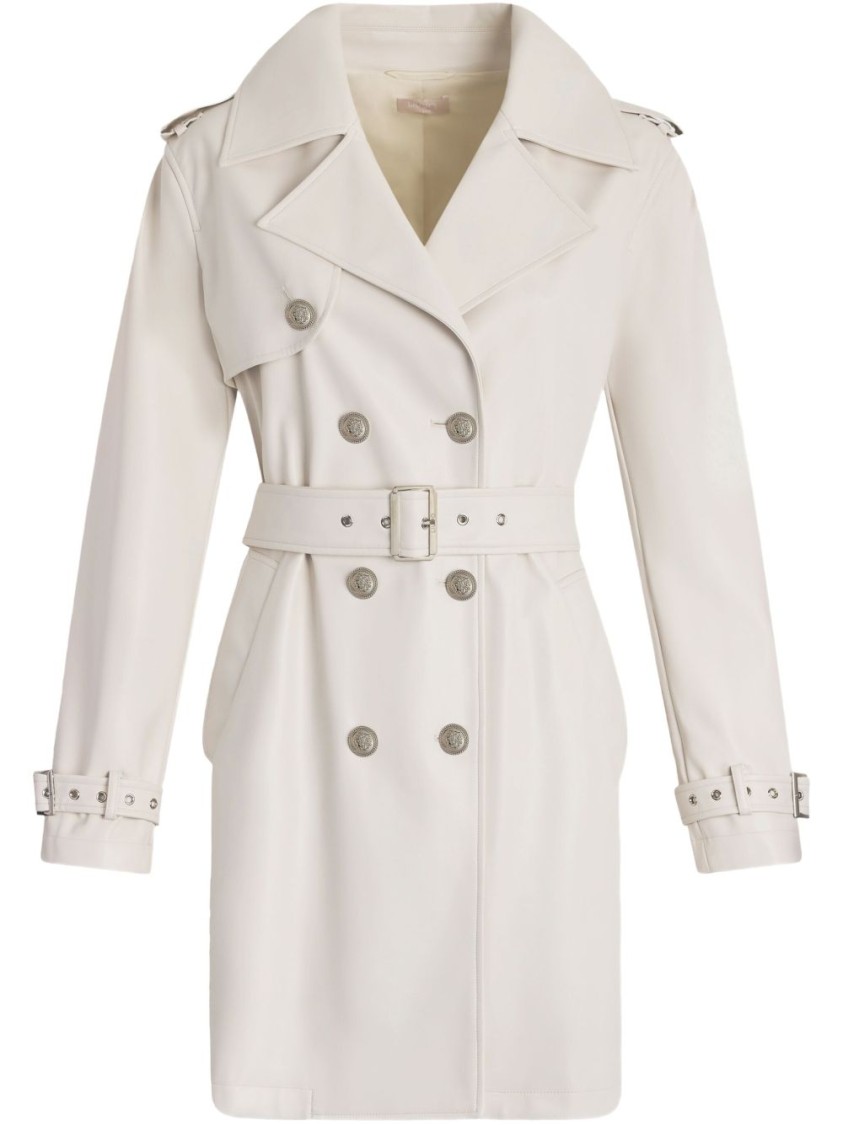 Liu •jo Liu Jo Double-breasted Trench Coat With Detachable Waist Belt