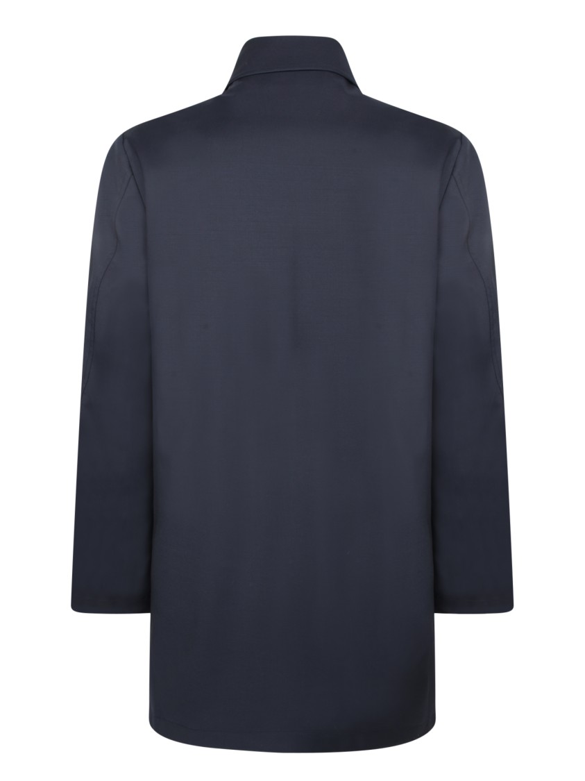 PAUL SMITH PAUL SMITH THREE-QUARTER BLUE TRENCH COAT