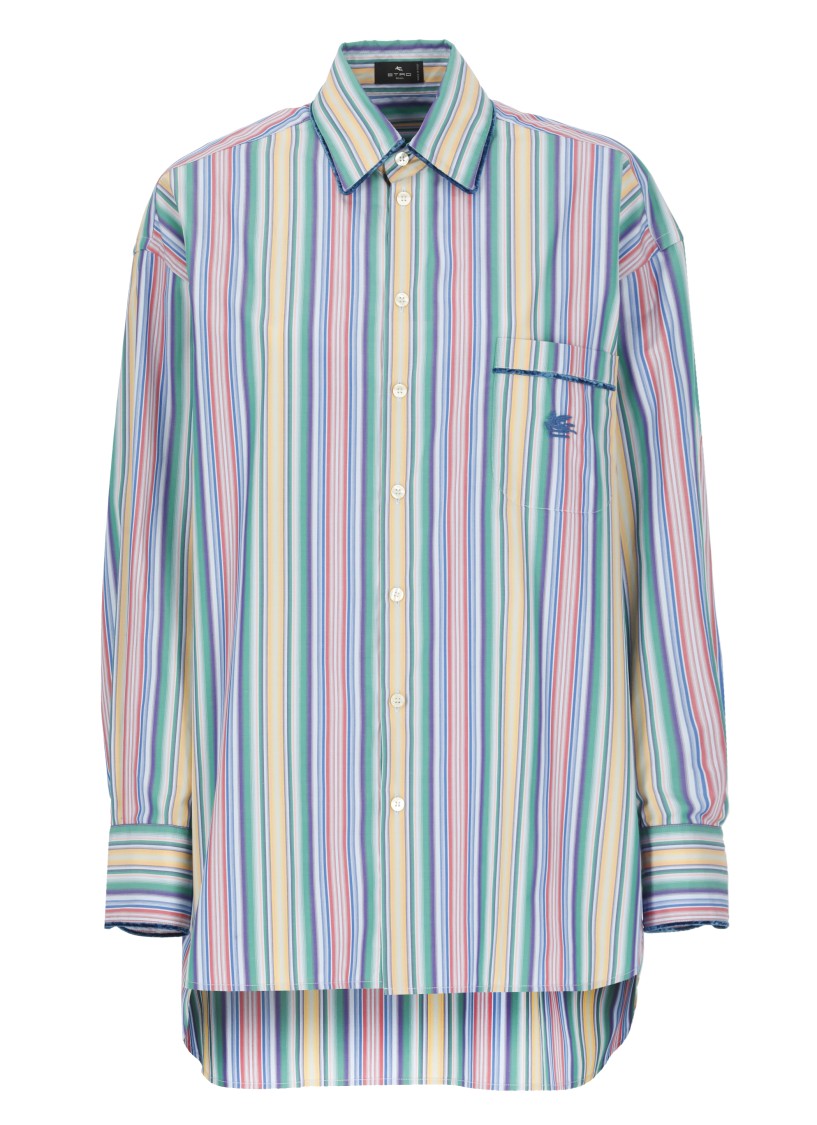 Etro Multi-coloured Striped Cotton Shirt Women