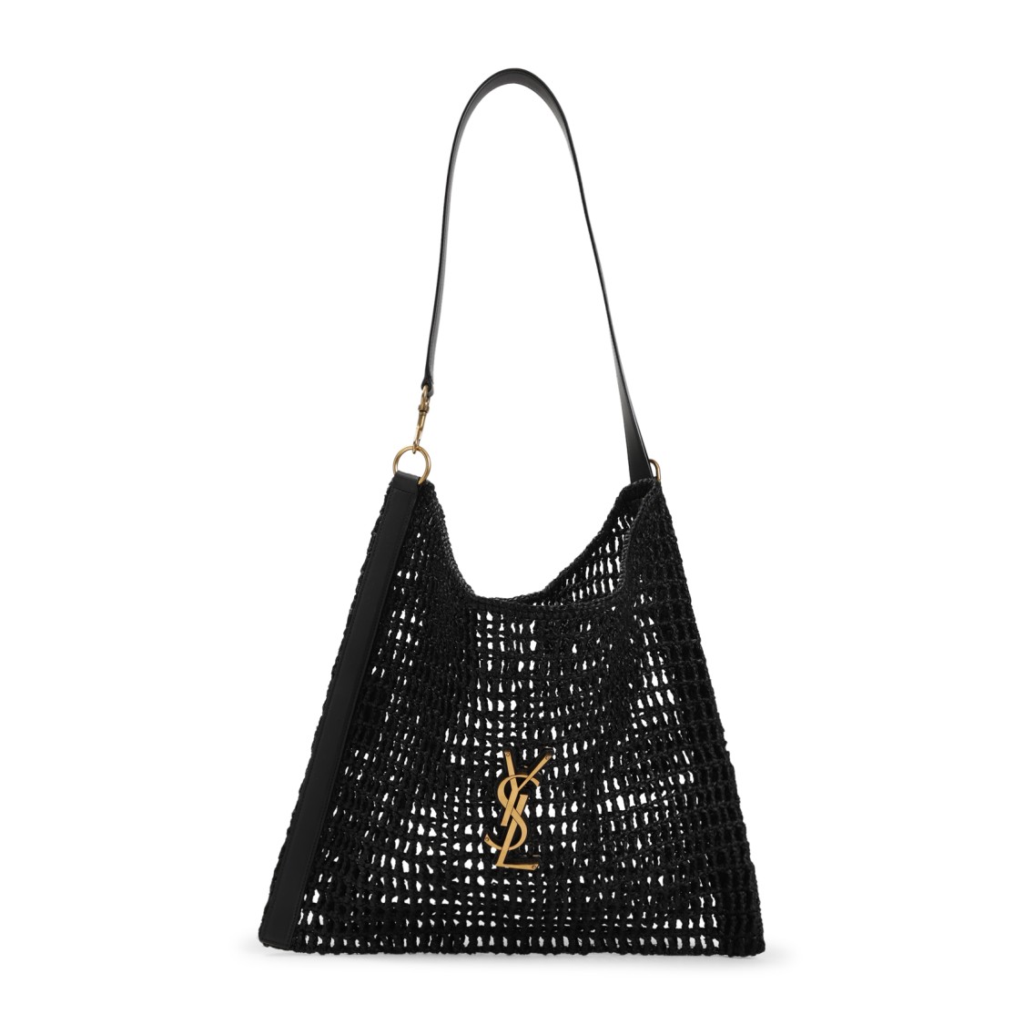 SAINT LAURENT SAINT LAURENT BLACK RAFFIA BAG