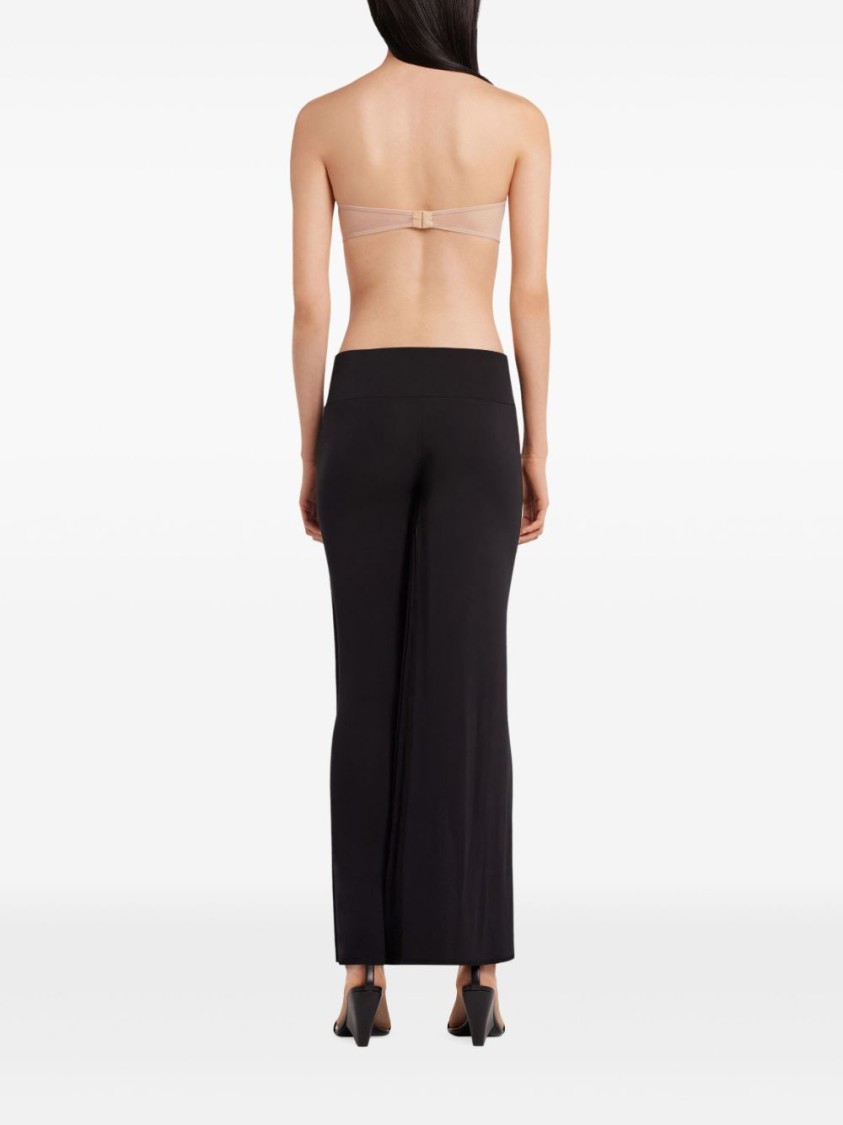 Shop Courrèges Tailored Black Trousers With Unique Fringe Detail