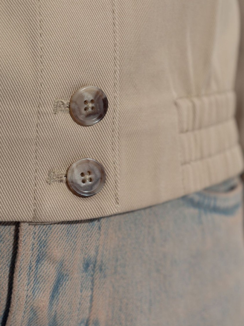 Samsoe & Samsoe Samsoe Samsoe Cropped Cotton Jacket In Neutrals