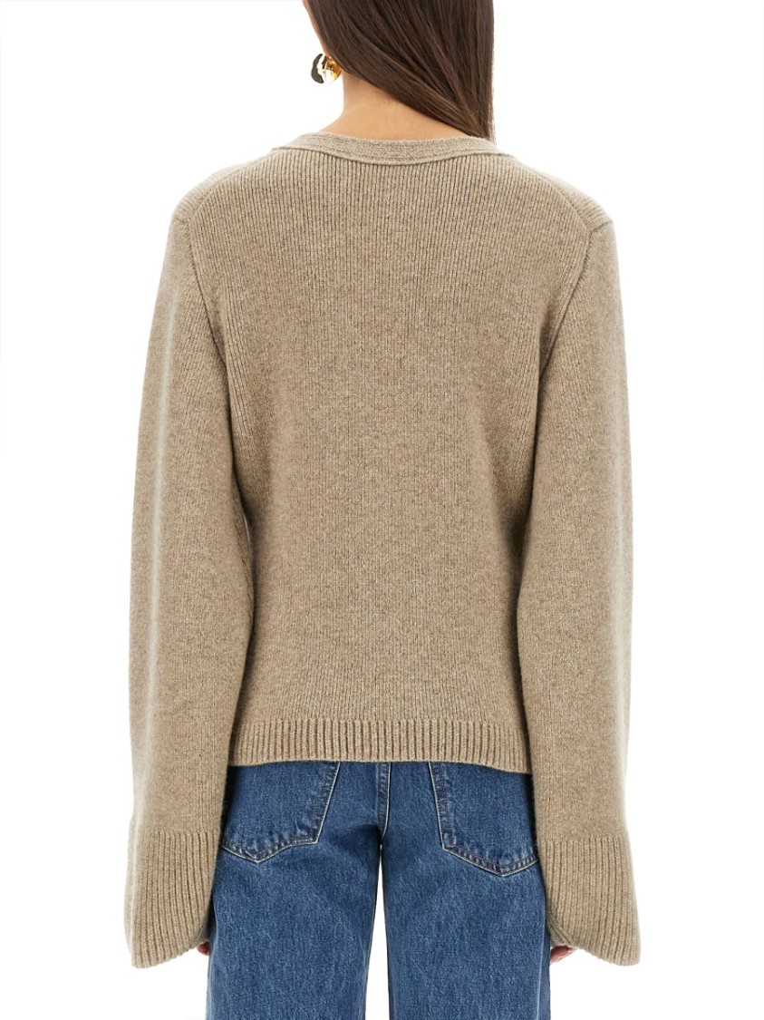 Shop Khaite "scarlet" Cardigan In Neutrals