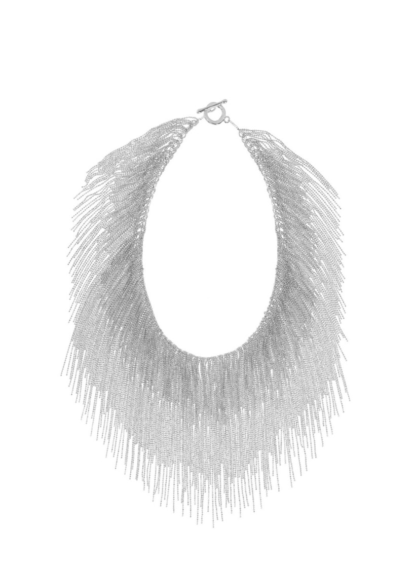 Fabiana Filippi Necklace With Fringes In Metallic