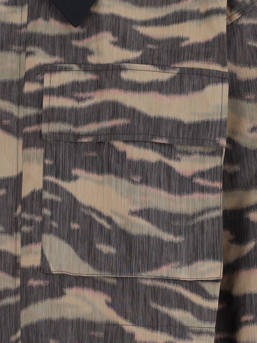 Jil Sander Camouflage Print Pointed Collar Long Sleeve Jacket