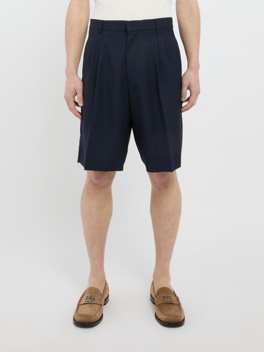AMARANTO AMARANTO AMARANTO TAILORED BERMUDAS WITH PLEATED FRONT