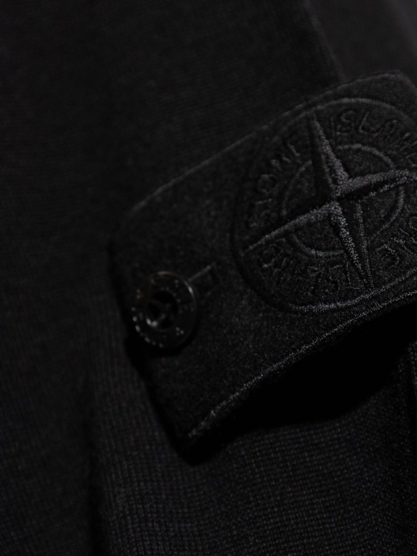 Stone Island Lightweight Black Crew Neck Sweater In Black