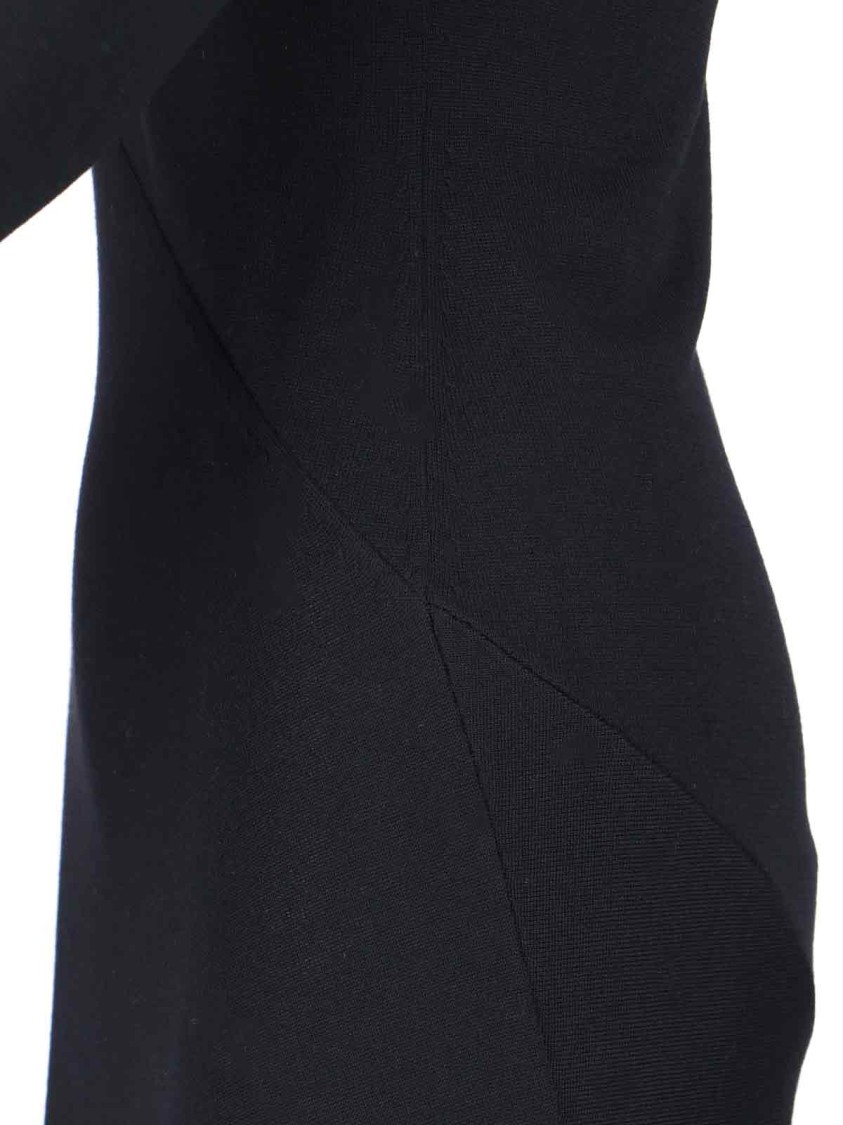 Shop Jil Sander Black Wool Necklace Detail Dress