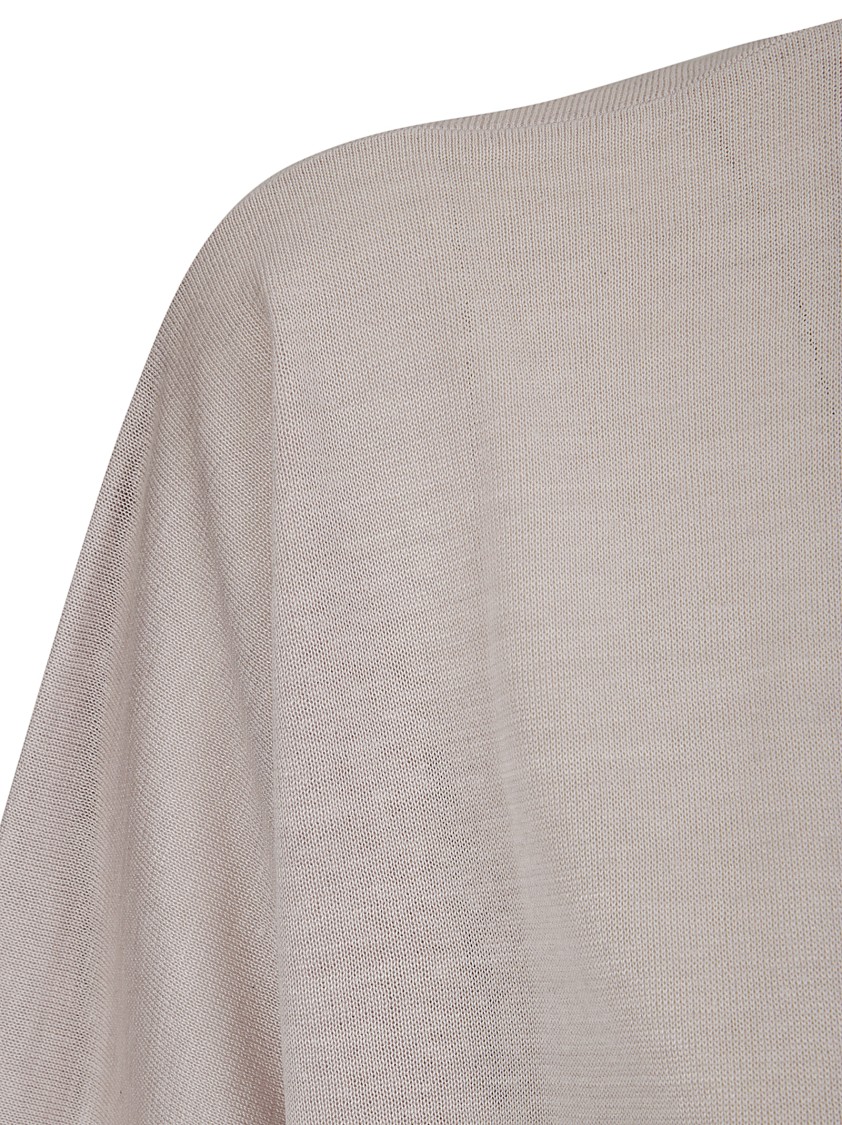 Hira Short Sleeve Cardigan Without Closure In Gray