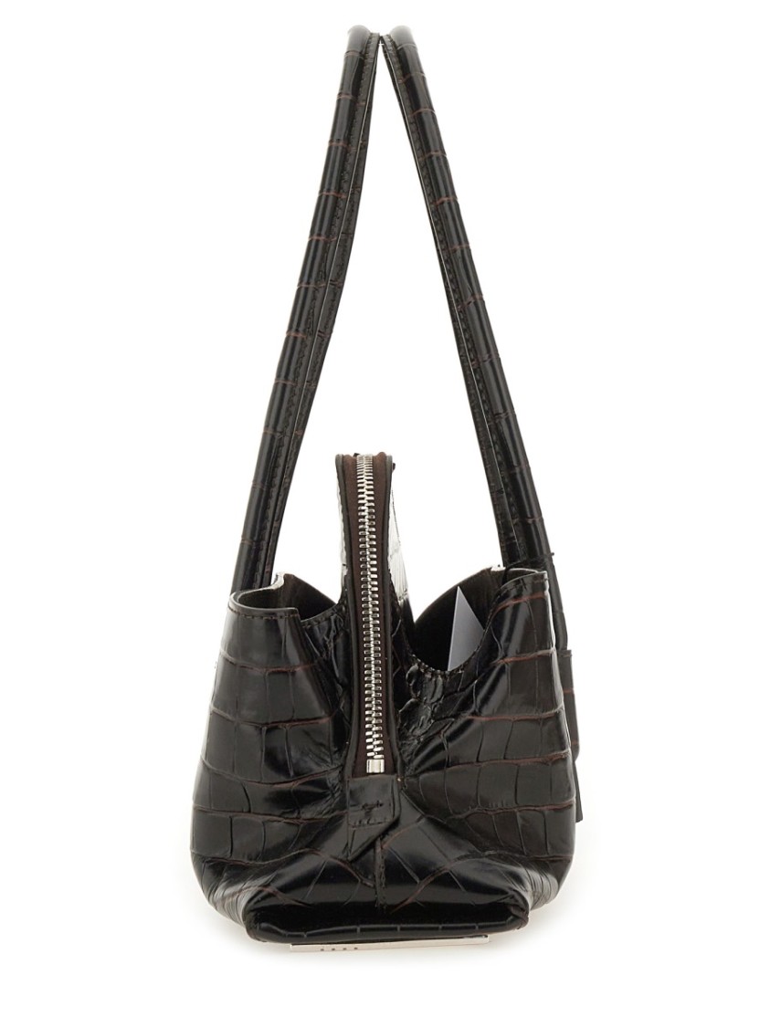 Attico Small La Passeggiata Shoulder Bag In Black