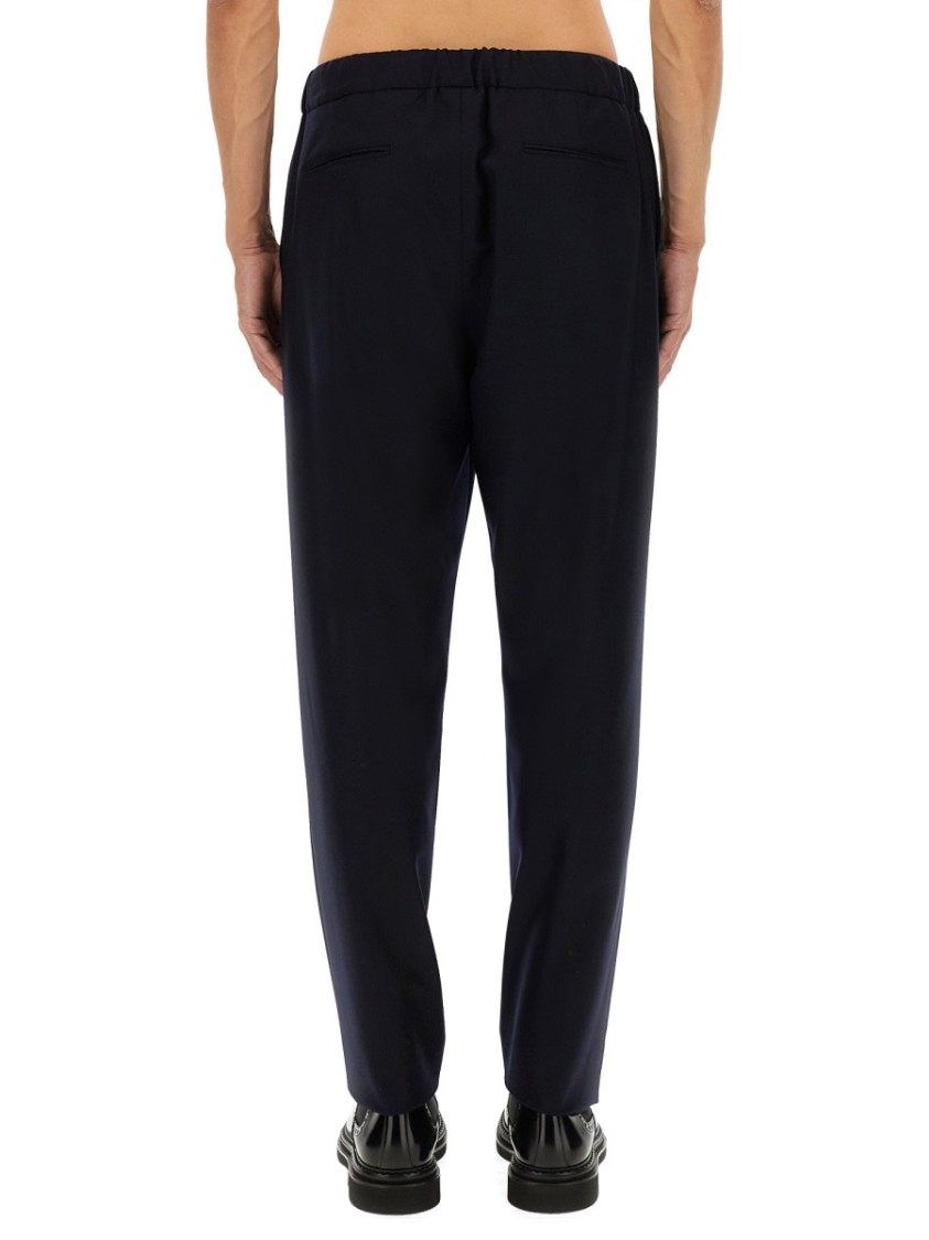 Giorgio Armani Trousers Featuring Elastic Waistband And Pockets In Black