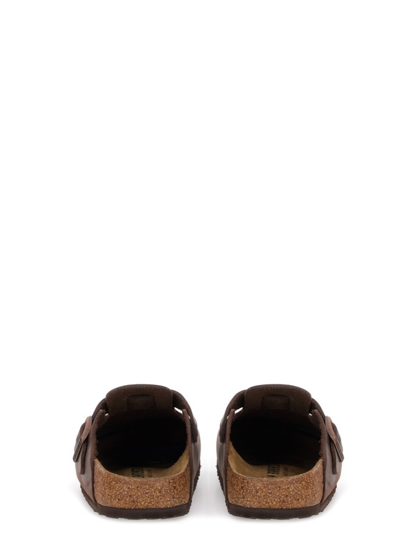 Birkenstock Chocolate Leather Boston Slippers