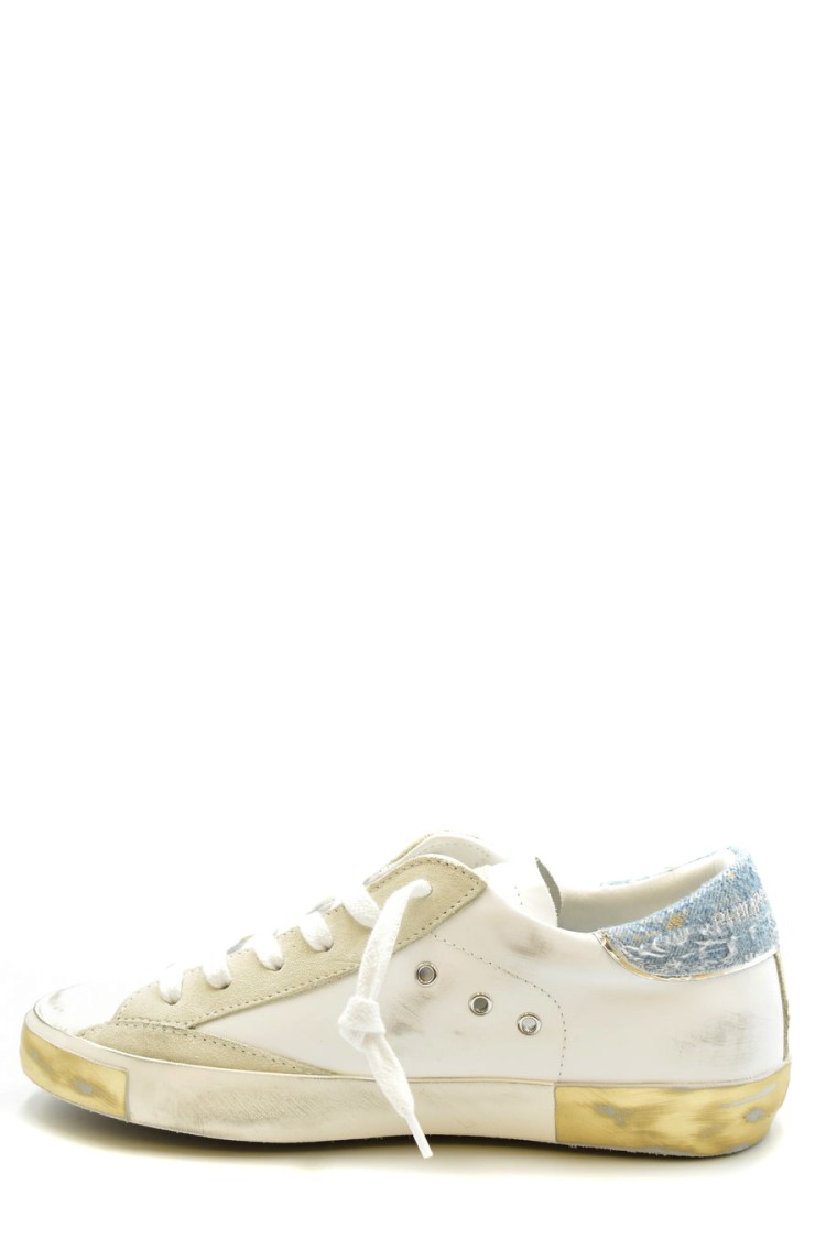 Philippe Model Multicolor Leather And Suede Sneakers In Multicolor
