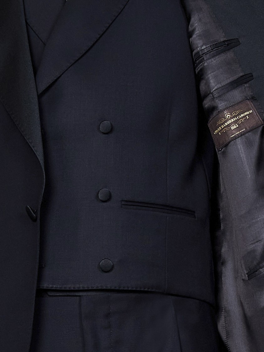 Franzese Collection Double-breasted Tuxedo In Luxurious Blue Wool In Blue