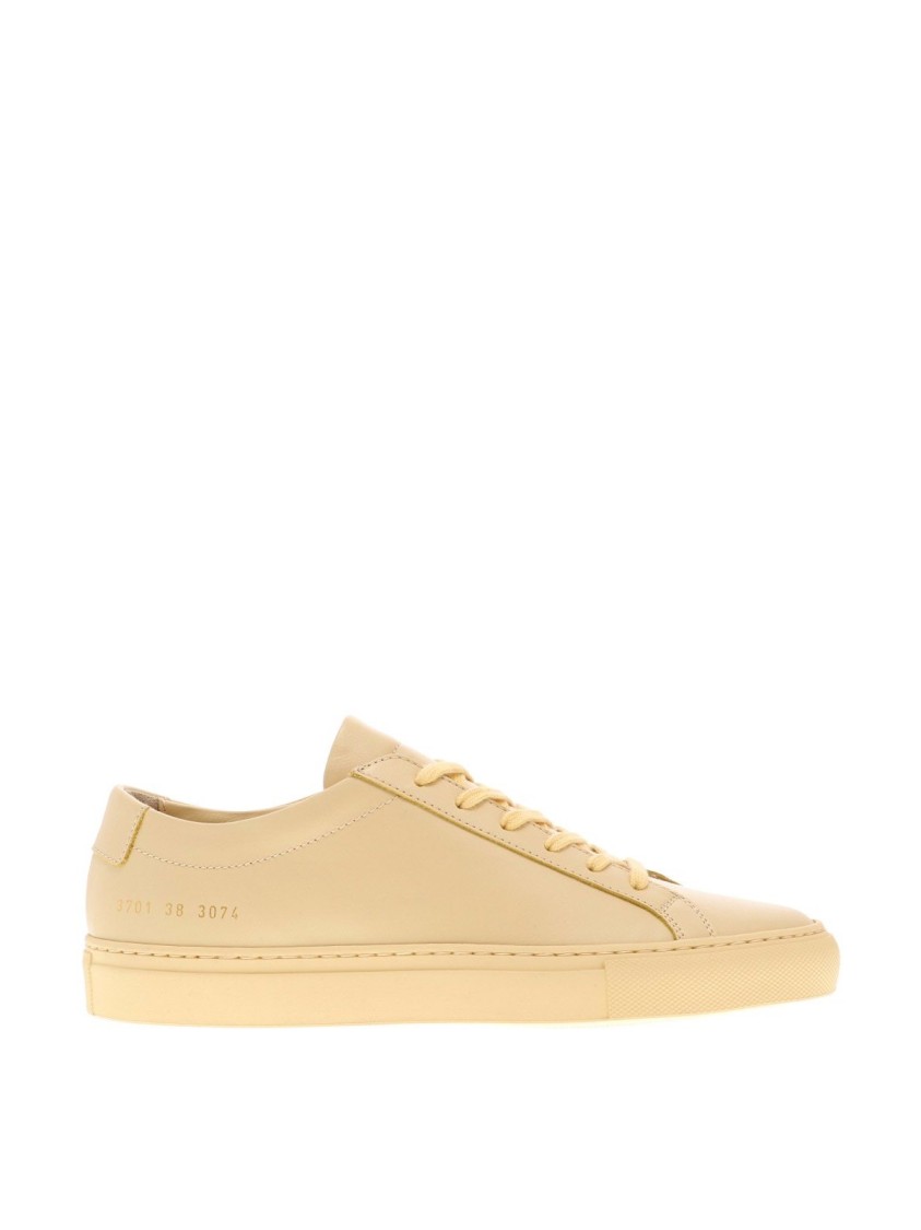 Common Projects Original Achilles Low Yellow Sneakers In Neutral