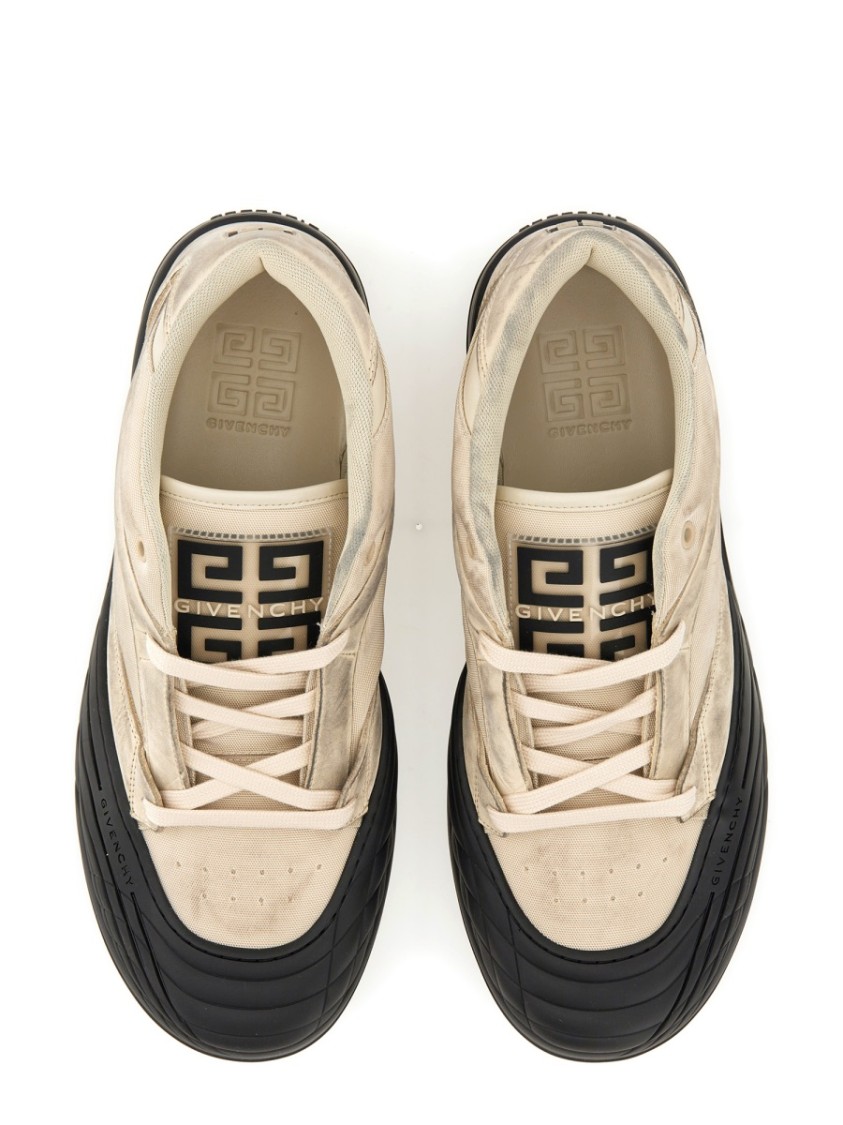 Givenchy Fabric And Leather Sneakers With Intentional Dirties