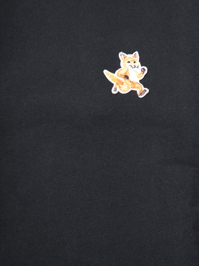MAISON KITSUNÉ MAISON KITSUNÉ BLACK CREWNECK SWEATSHIRT