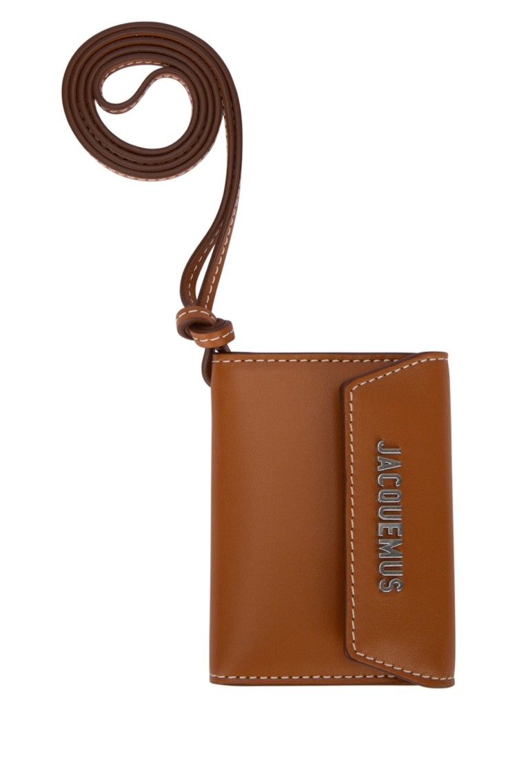 Jacquemus Adjustable Strap Pocket Wallet In Brown