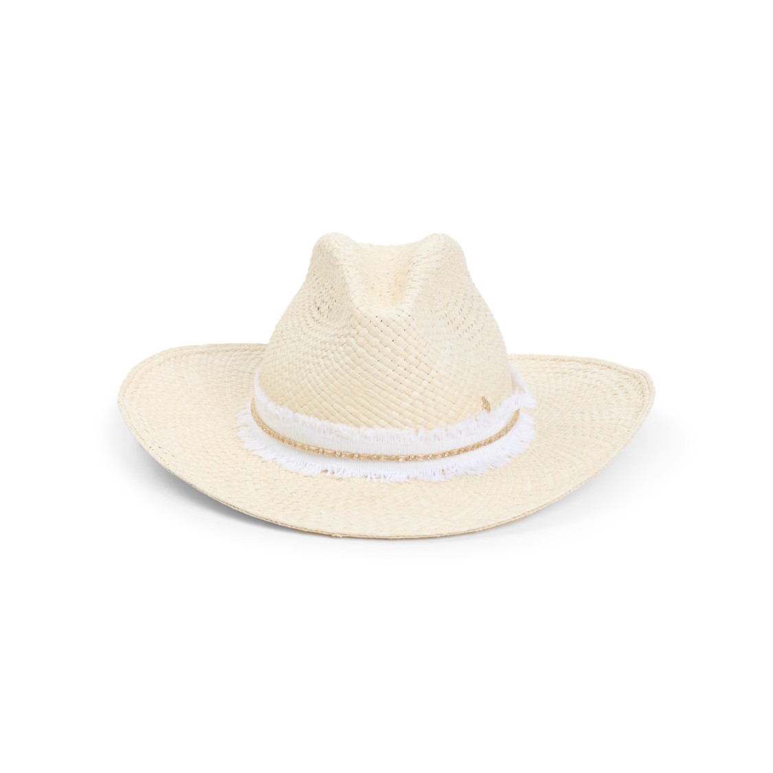 MAISON MICHEL MAISON MICHEL NATURAL BEIGE BRISA AUSTIN DENIM STRASS HAT 