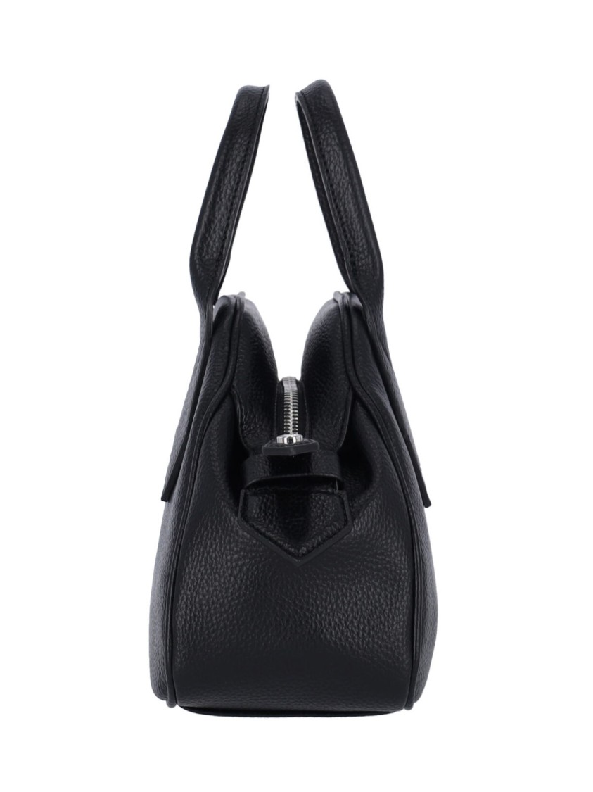 Vivienne Westwood Structured Pebbled Texture Shoulder Bag With Dual Handles