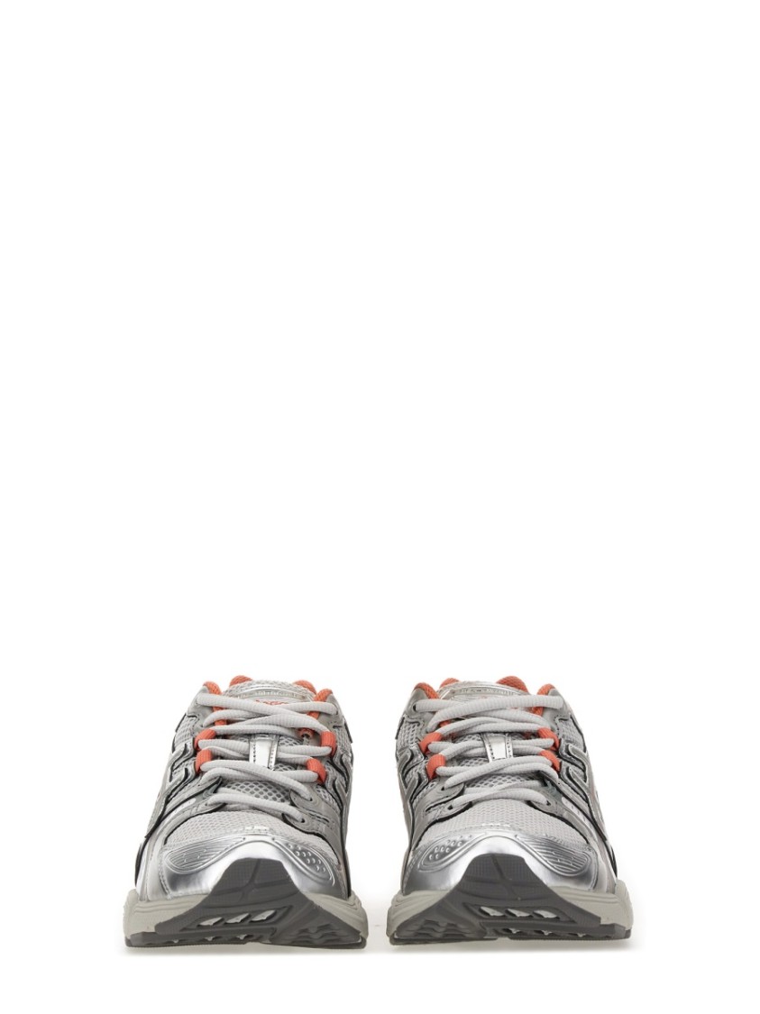 Asics Gel-nimbus 9 Low-top Mesh And Leather Sneakers In Silver
