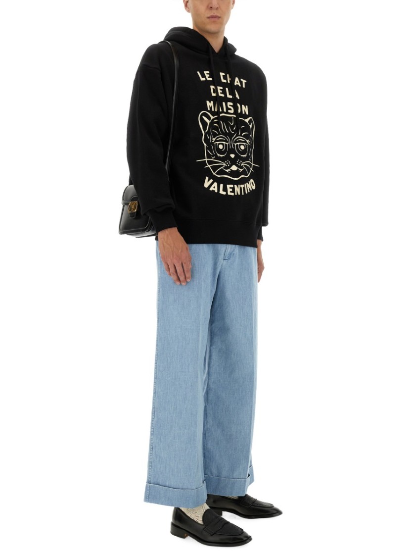パーカー・フーディ Valentino Le Chat De La Maison Graphic Sweatshirt 29536791_58788998_600.jpg