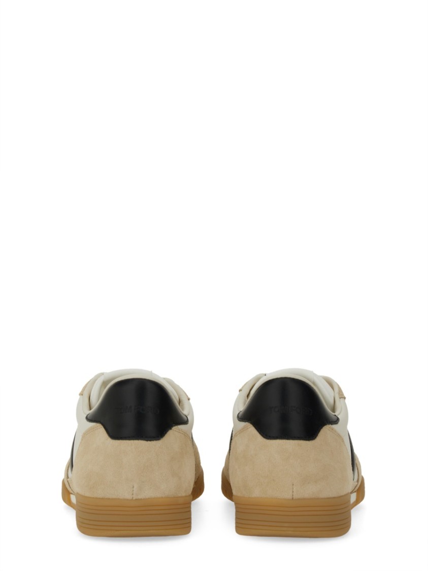 Tom Ford Terence Leather And Suede Sneakers In Brown