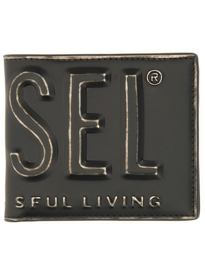 Diesel Men Bifold Wallet With 3d Logo
