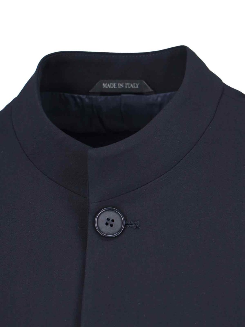 Giorgio Armani Tailored Jacket Front Pockets In Blue