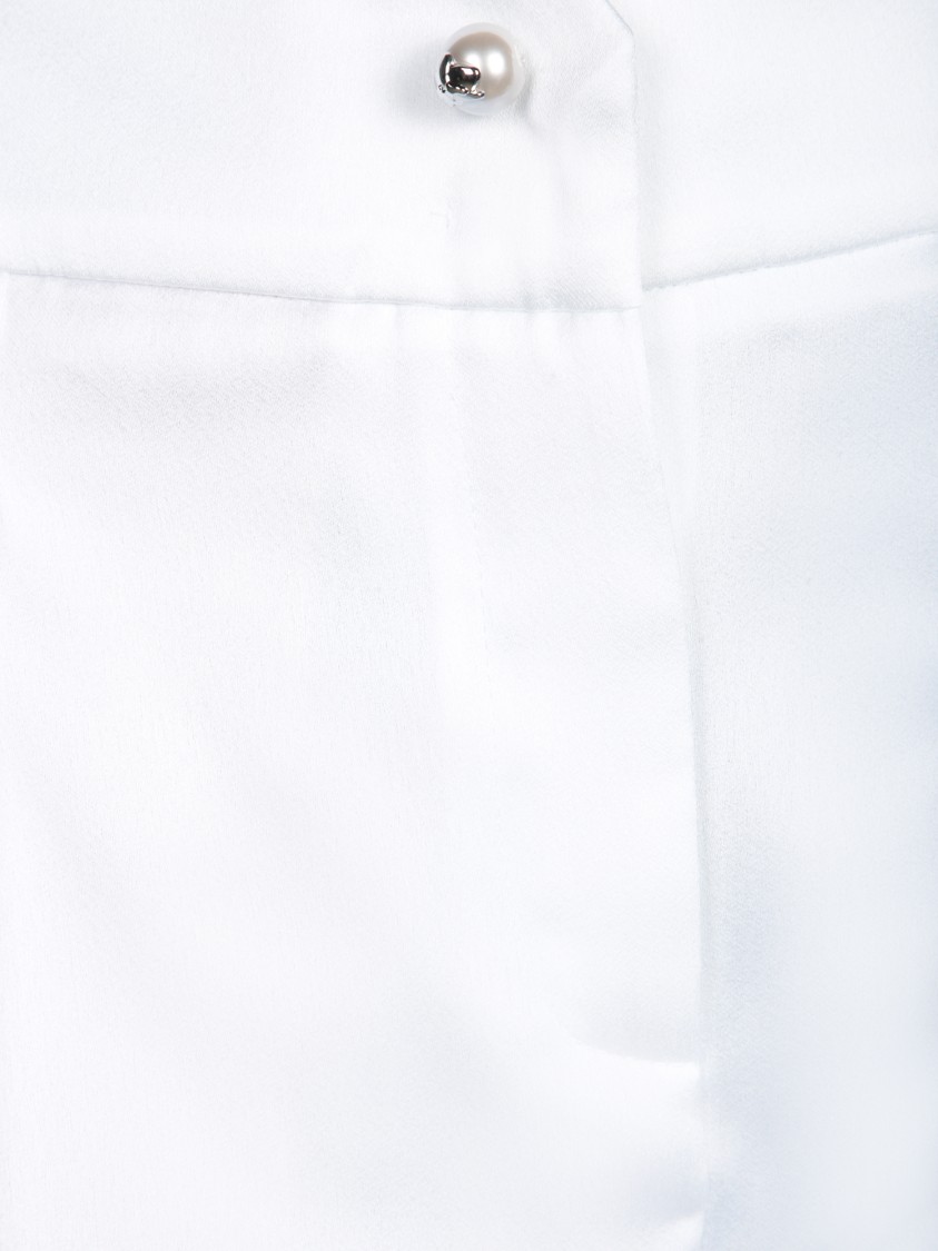 GENNY GENNY WIDE-LEG TROUSERS WITH POLISHED FINISH