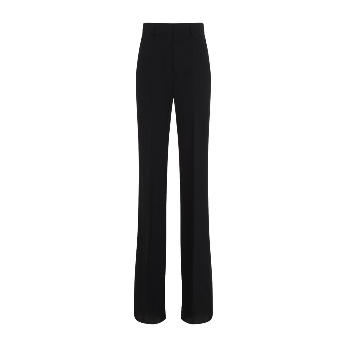 Shop Sportmax Flared Black Trousers With Structured Waistband