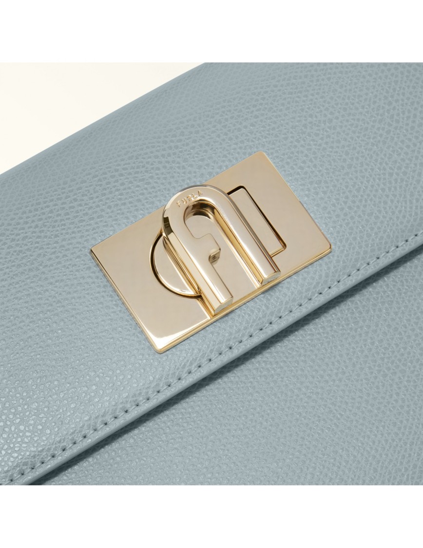 Furla 1927 Mini Top Handle In Leather Color Cloud In Blue