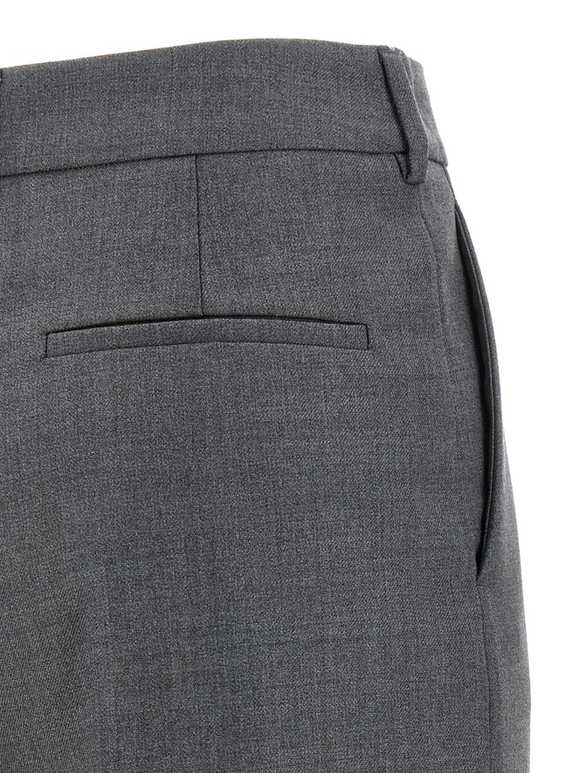 Valentino Garavani Wide-leg Virgin Wool Trousers With Maxi Turn-up In Black