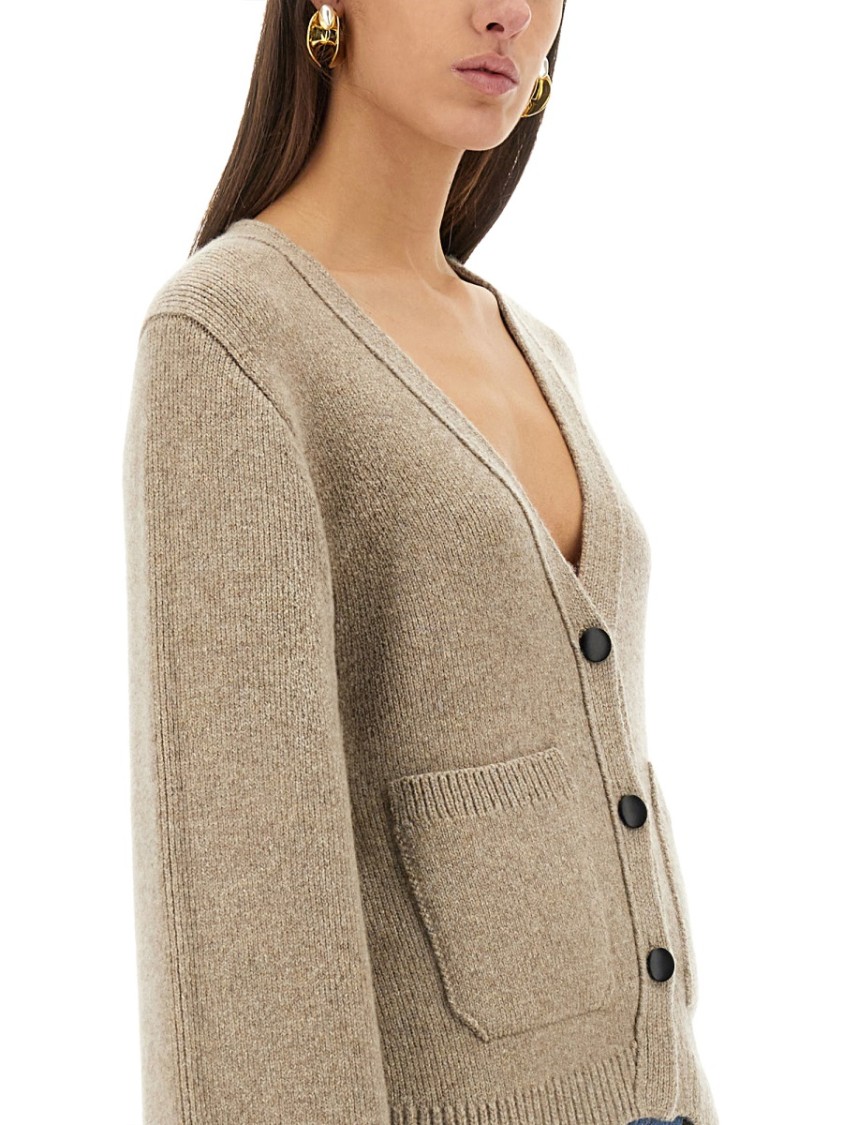 Shop Khaite "scarlet" Cardigan In Neutrals