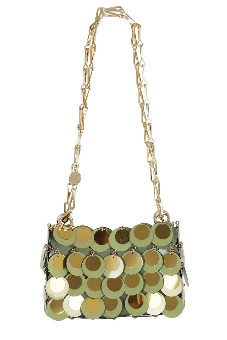 ショルダーバッグ・ポシェット Rabanne Green/Gold Nano Sparkle Bag Rabanne Green/Gold Nano Sparkle Bag Shoulder Bag | THE LIST