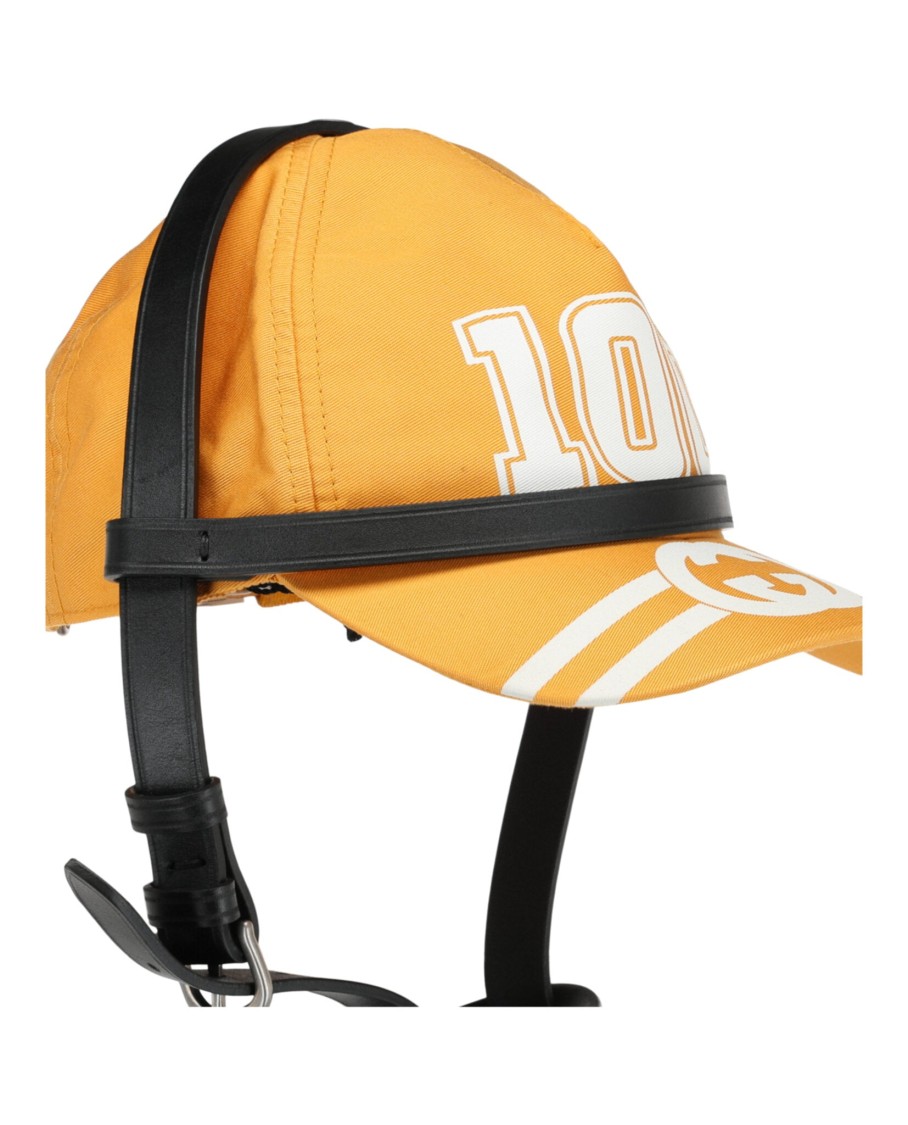 Gucci College Gg Strap Detailed Baseball Cap