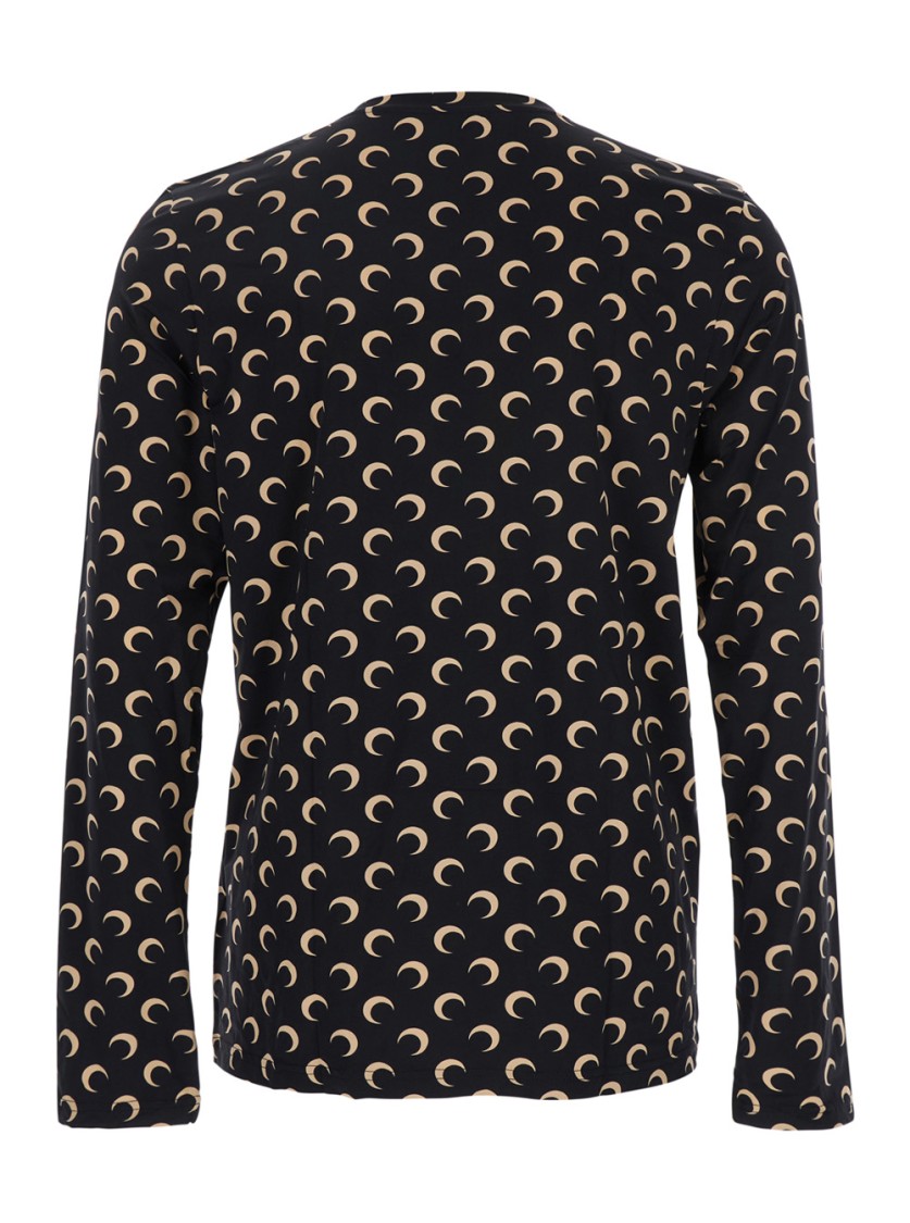 Shop Marine Serre Moon Print Stretch Tech Fabric Crewneck Top