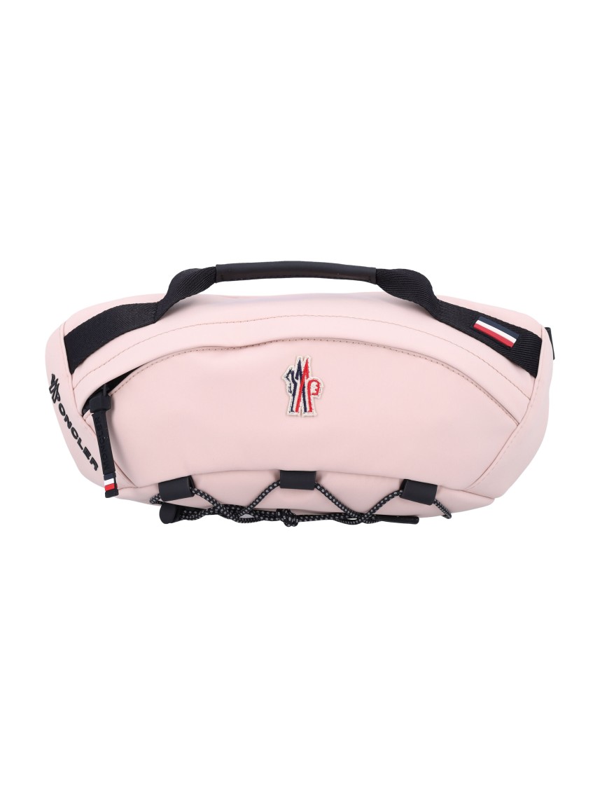 Moncler Durable Nylon Belt Bag With Magnetic Buckle In Pink