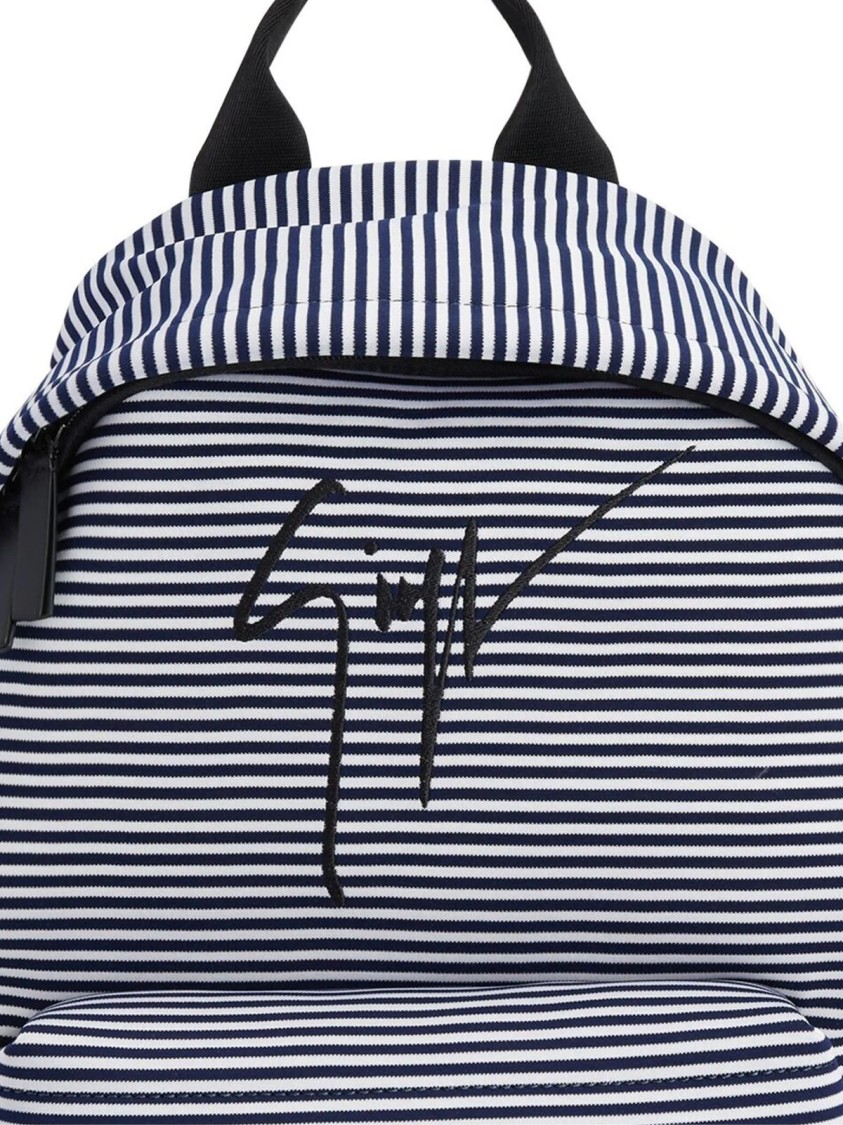 Giuseppe Zanotti Bud Signature Logo Backpack In Gray