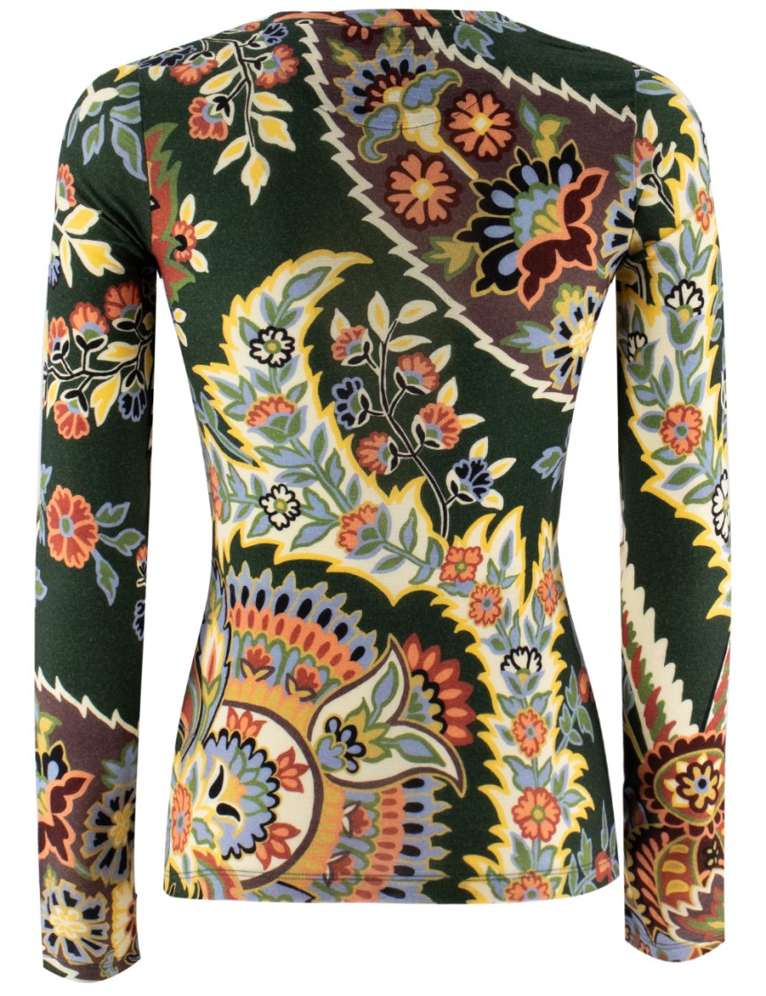 Etro Fitted Wool Sweater With Intricate Paisley Design