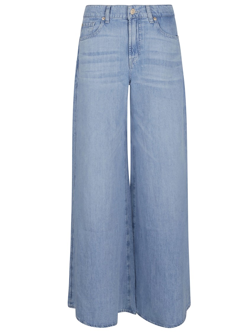 Shop 7 For All Mankind Willow Wide Jeans In Blue