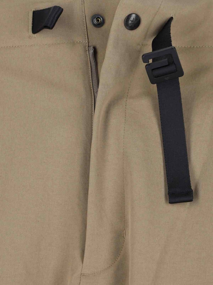 Shop Goldwin High-waisted Beige Trousers With Adjustable Waistband In Neutrals