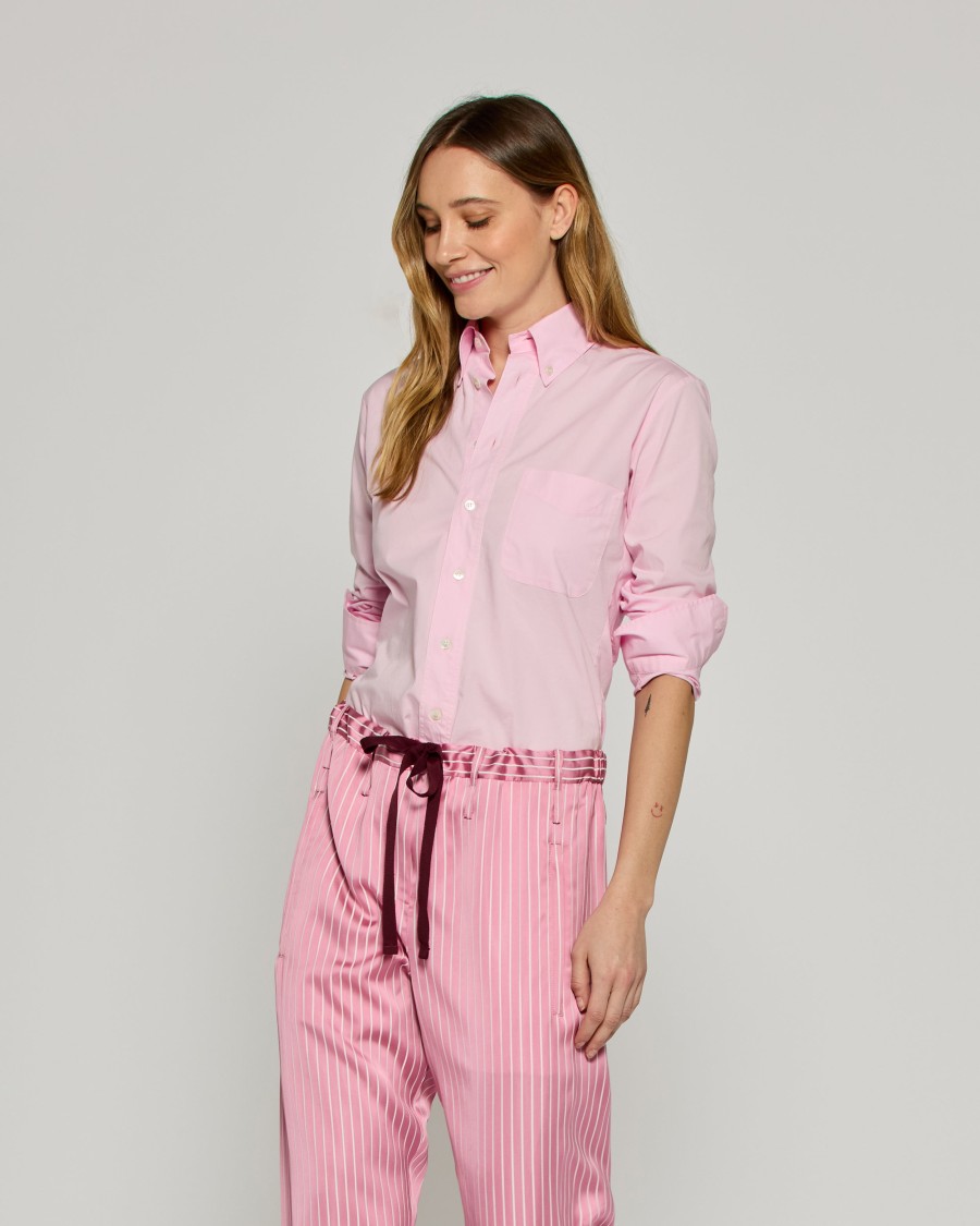 Serena Bute Johnny Fitted Shirt - Pale Pink In Pink