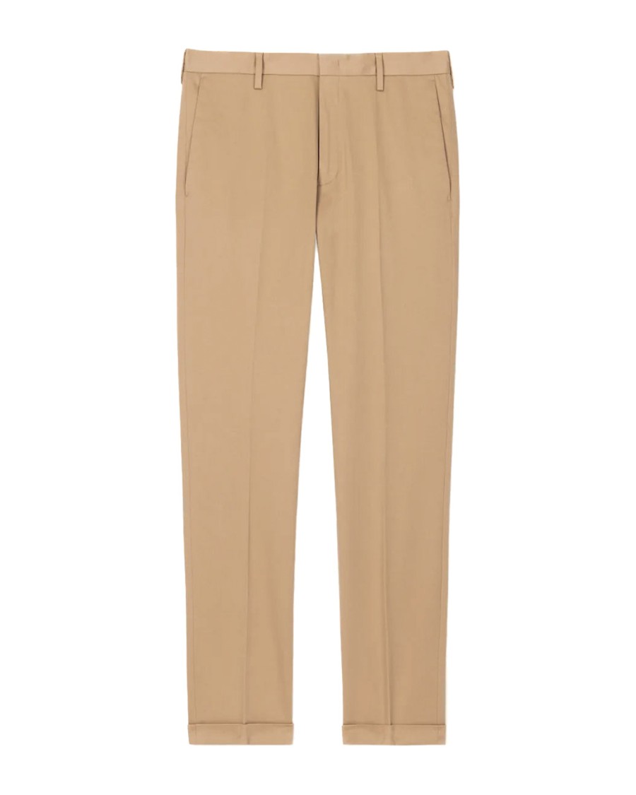 Paul Smith Tailored Beige Chinos With Turn-up Hems In Neutral