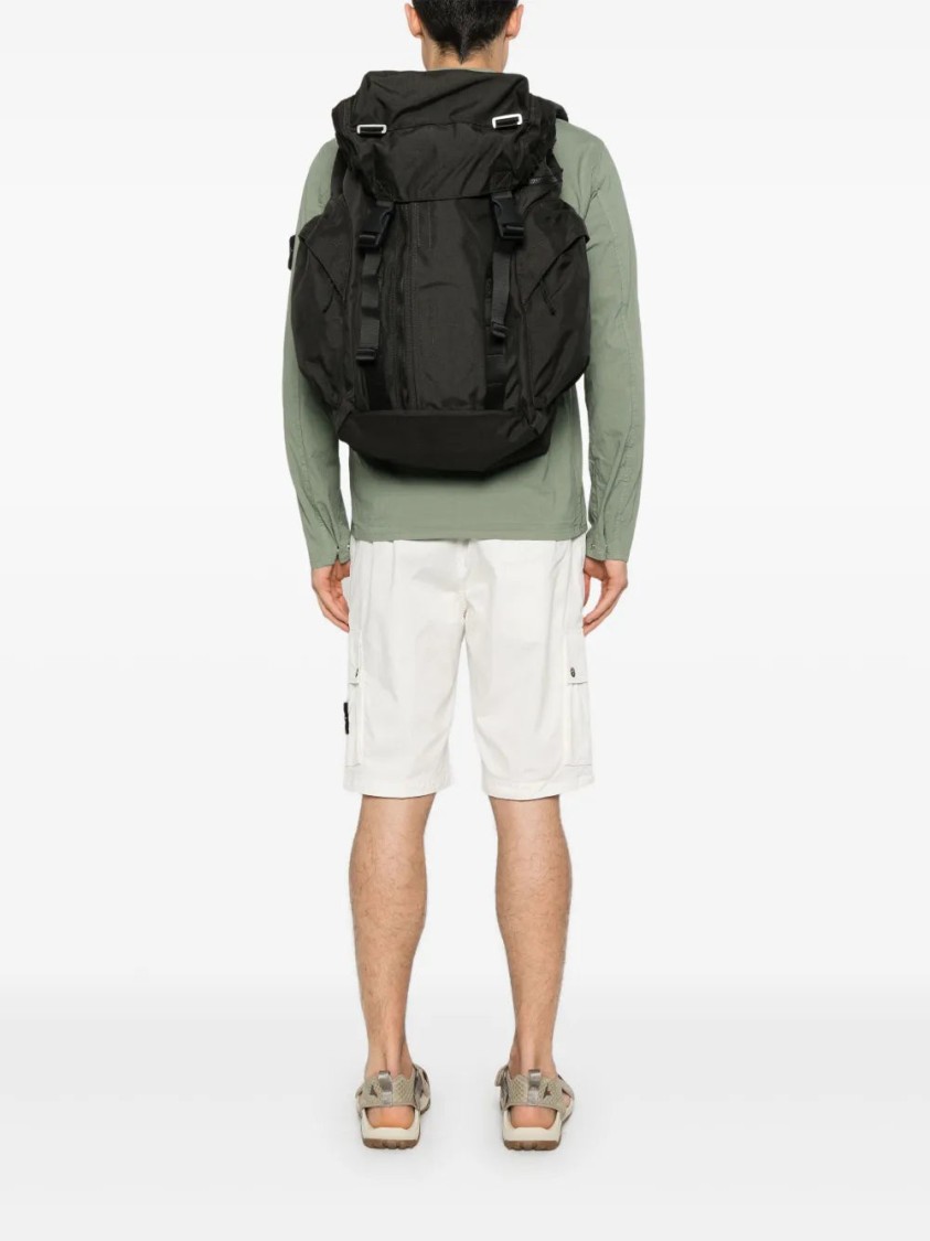 STONE ISLAND STONE ISLAND FOLDOVER-TOP CANVAS BACKPACK