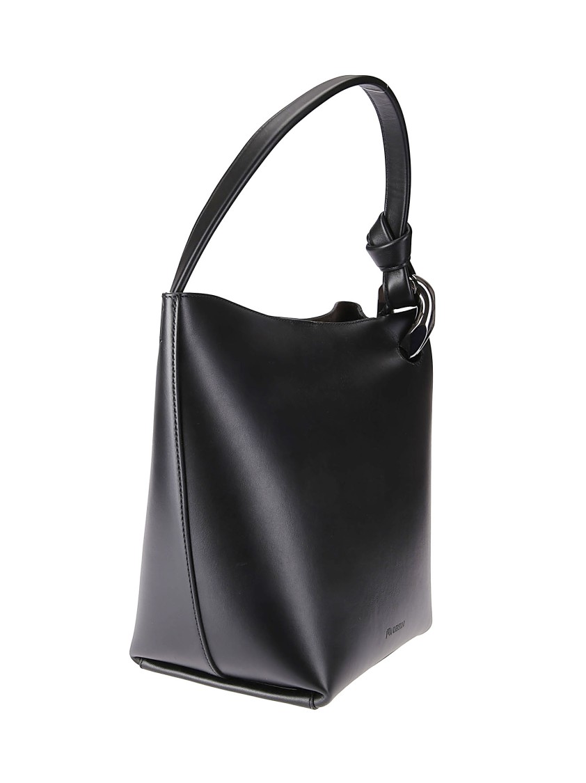 Jw Anderson Borsa A Secchiello In Pelle Nera Donna In Gray
